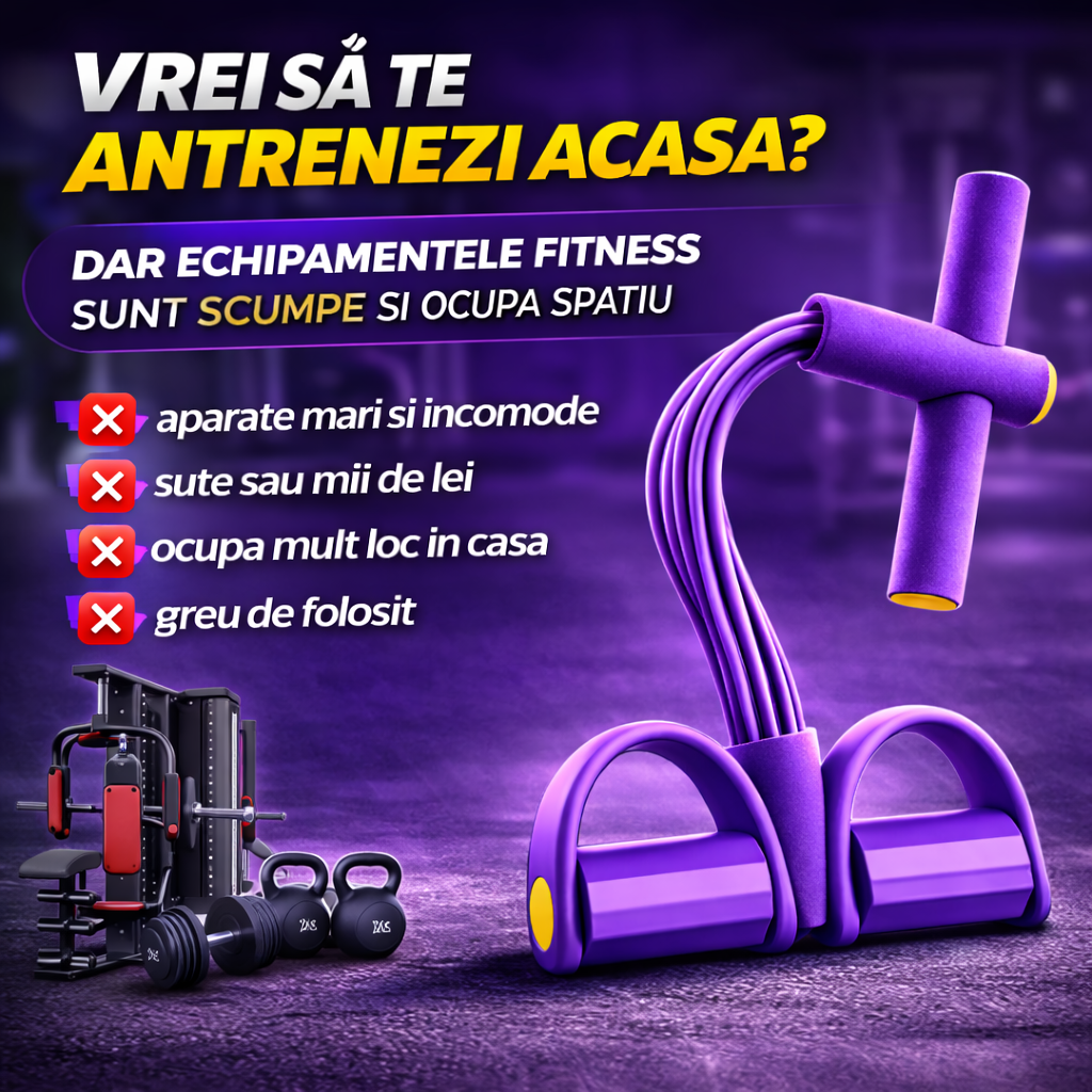 Coardă fitness  pentru slăbit și tonifiere rapidă