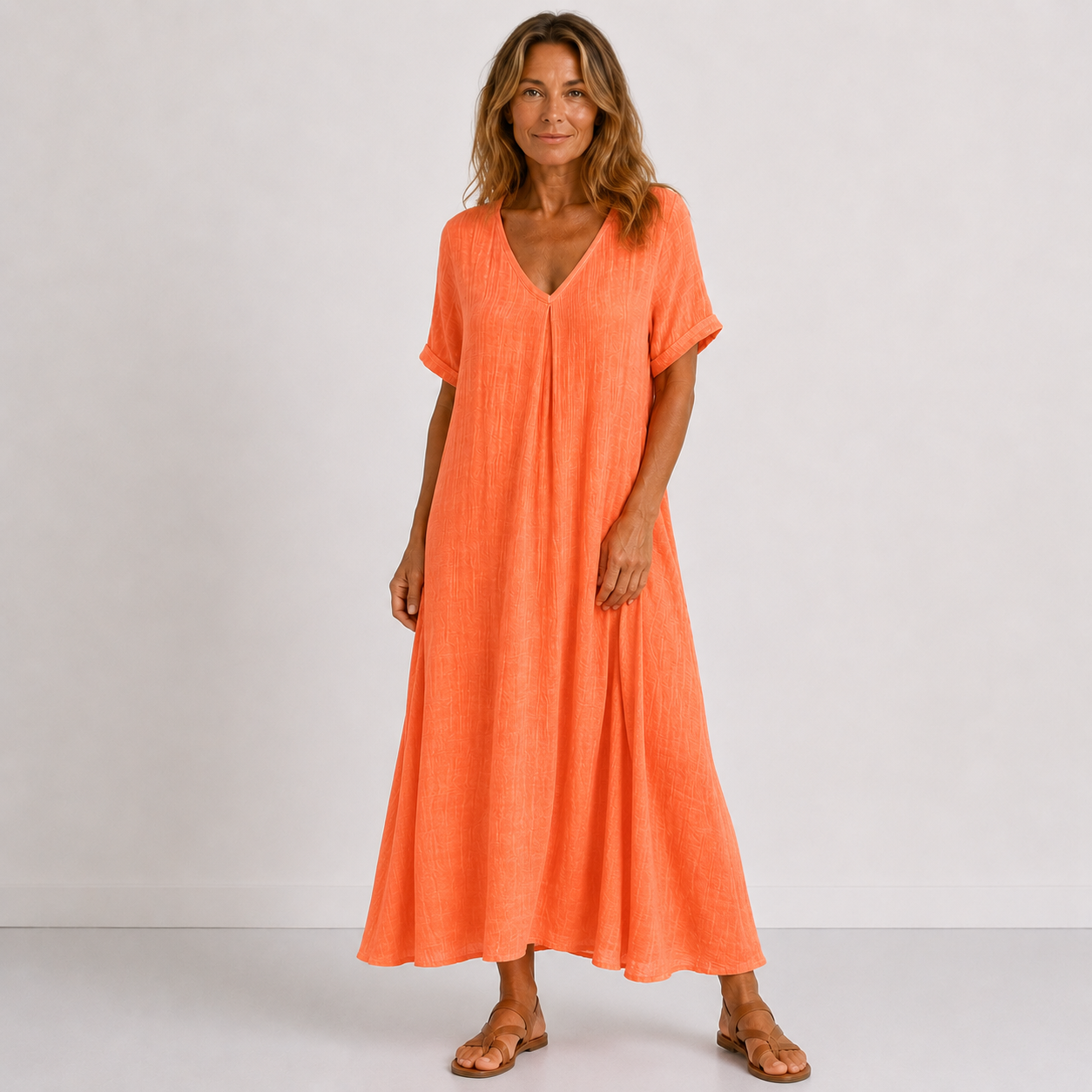 Soepelvallende Maxi Jurk