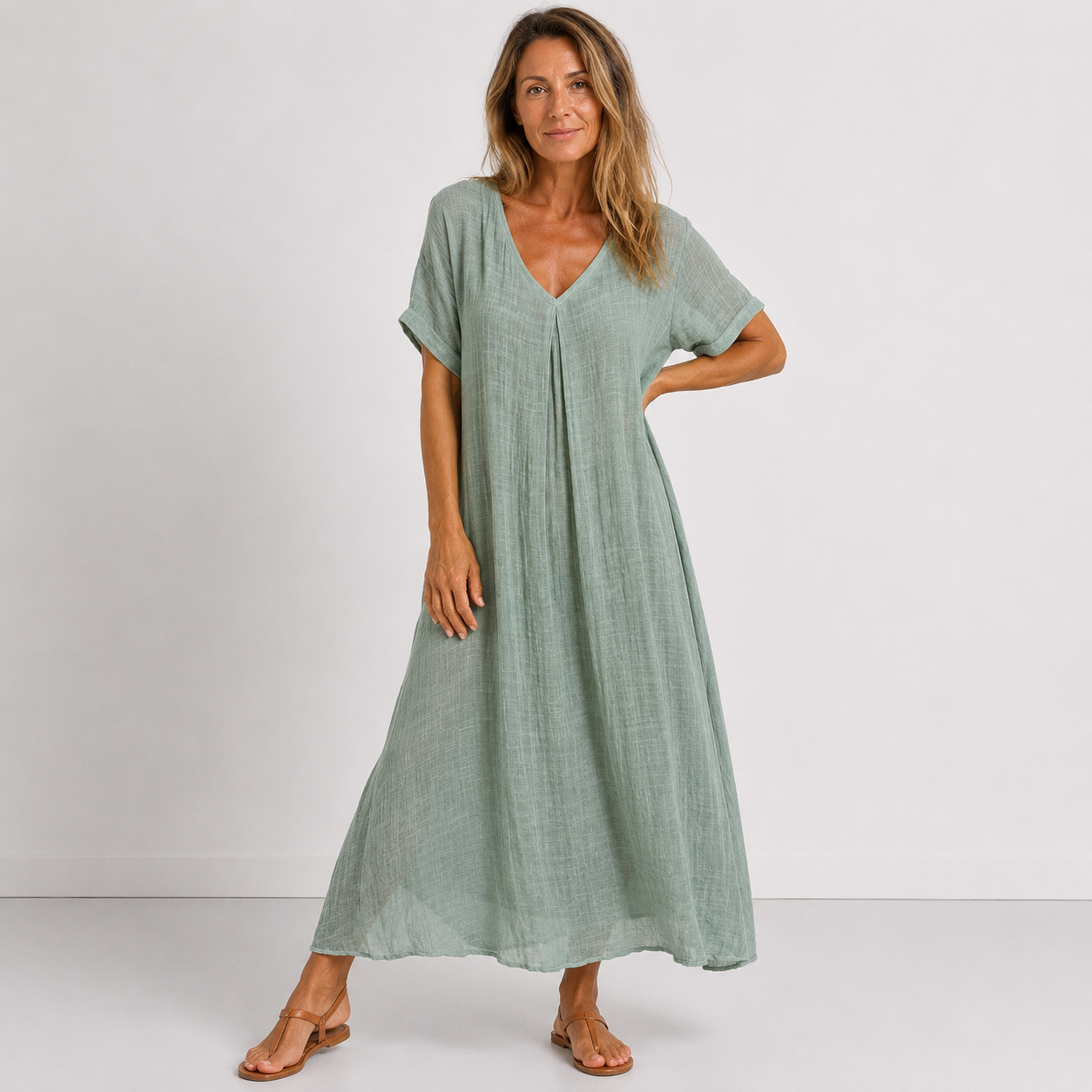 Soepelvallende Maxi Jurk